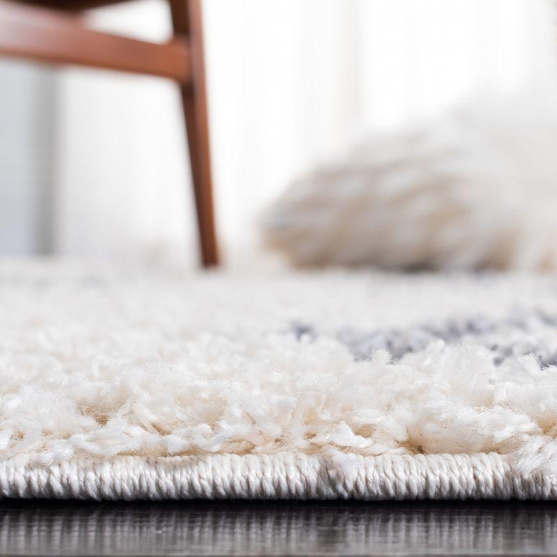 Venus Shag VNS680 Power Loomed Indoor Area Rug - Ivory/Grey - 9'x12' - Safavieh