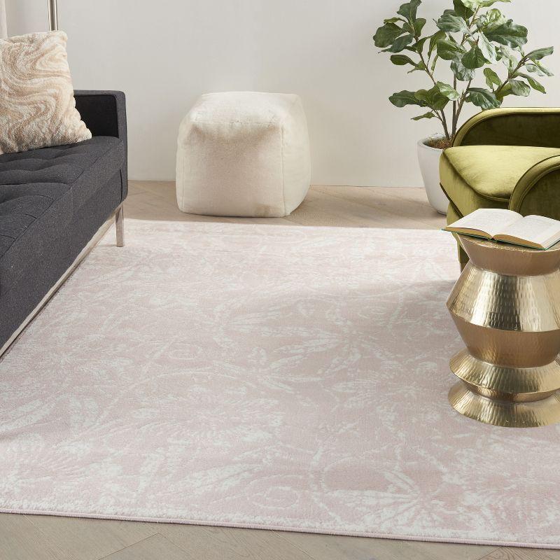 Whigham Floral Pink/White Area Rug