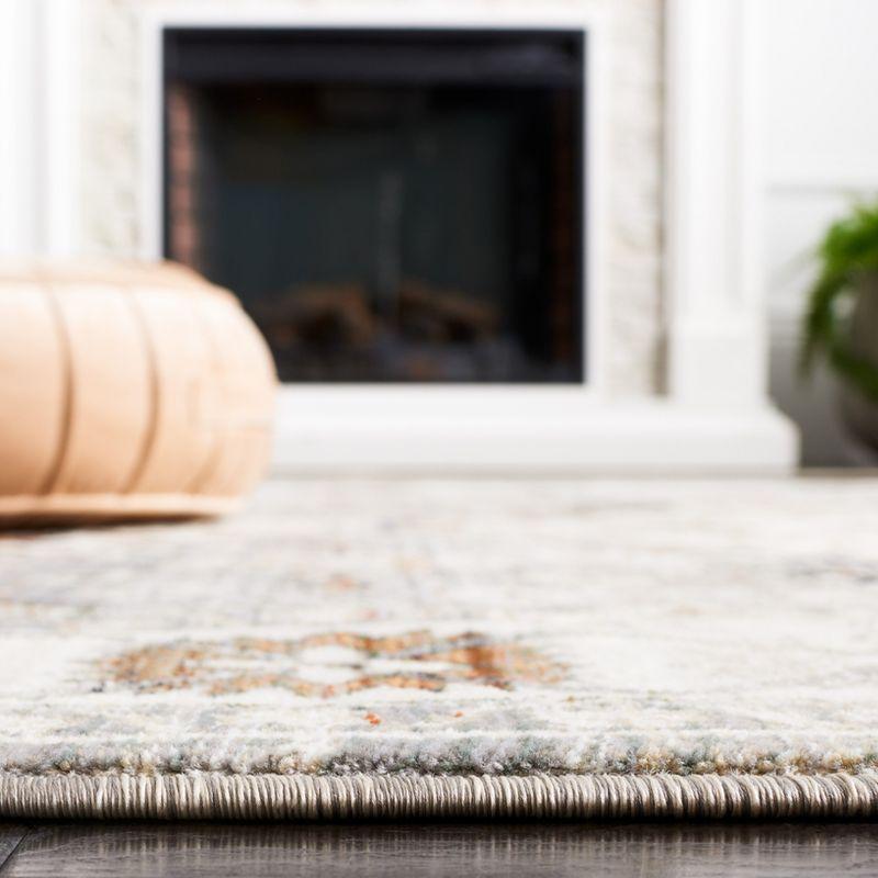 Heirloom Elegance Grey/Cream Hand-Knotted Cotton Blend Rug