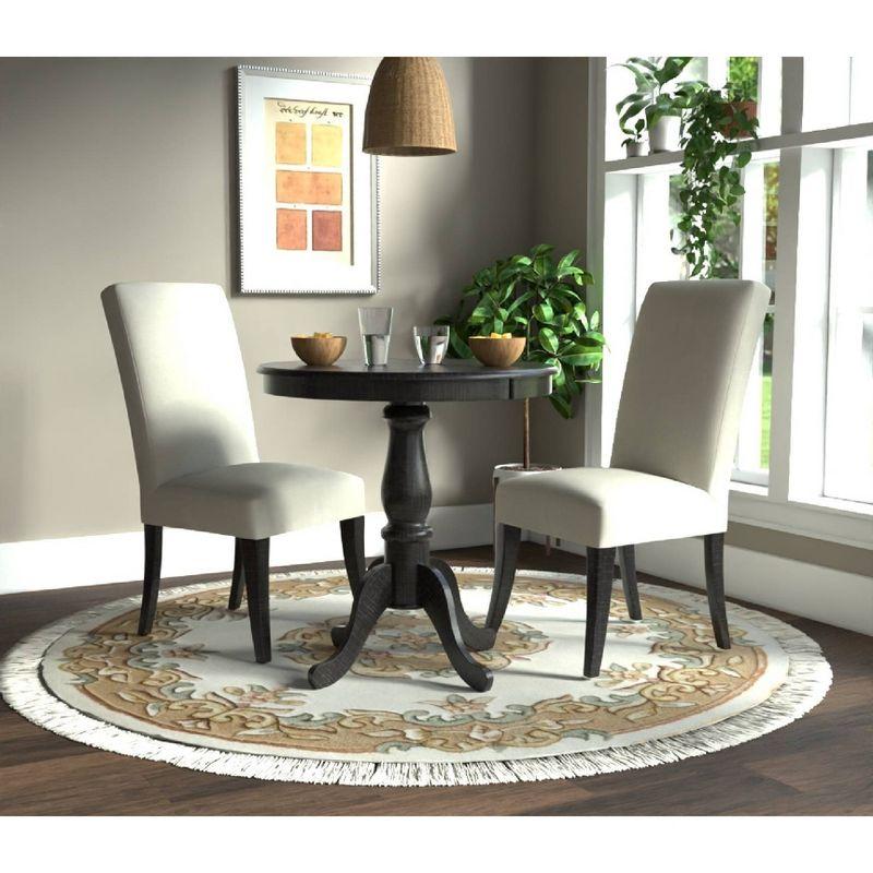 Carolina Living 30" Salem Round Pedestal Bar Table Espresso: MDF, Rubberwood, for 2