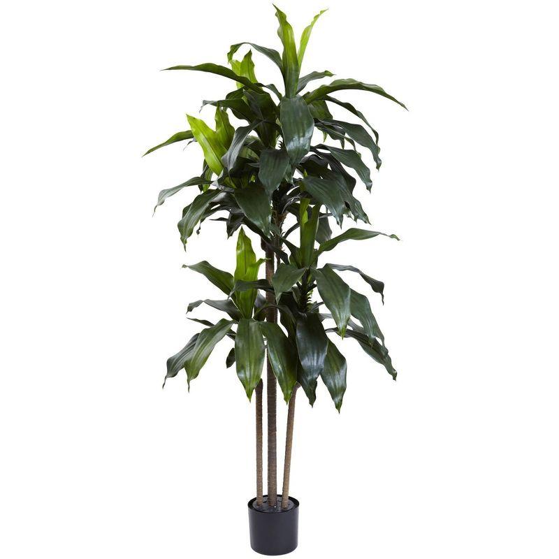 Nearly Natural 5-ft Dracaena Plant UV Resistant (Indoor/Outdoor)