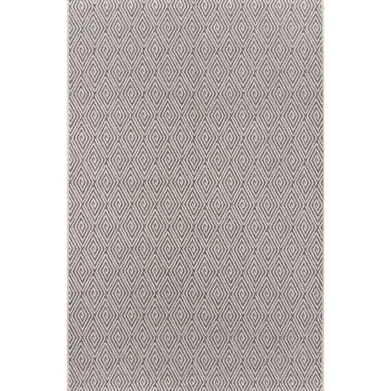 Charcoal Geometric Handmade Synthetic Tufted Area Rug - 3'11"x5'7"