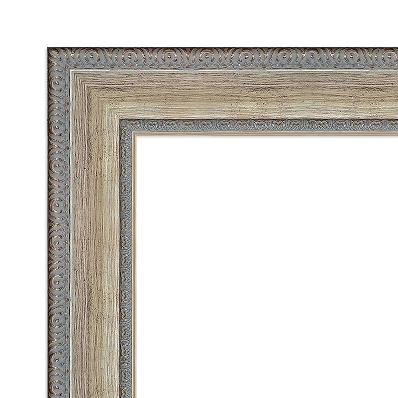 18"x22" Opening Size Wood Picture Frame Art Fleur Silver - Amanti Art: Modern Style, Acrylic Glazing, Wall Mount