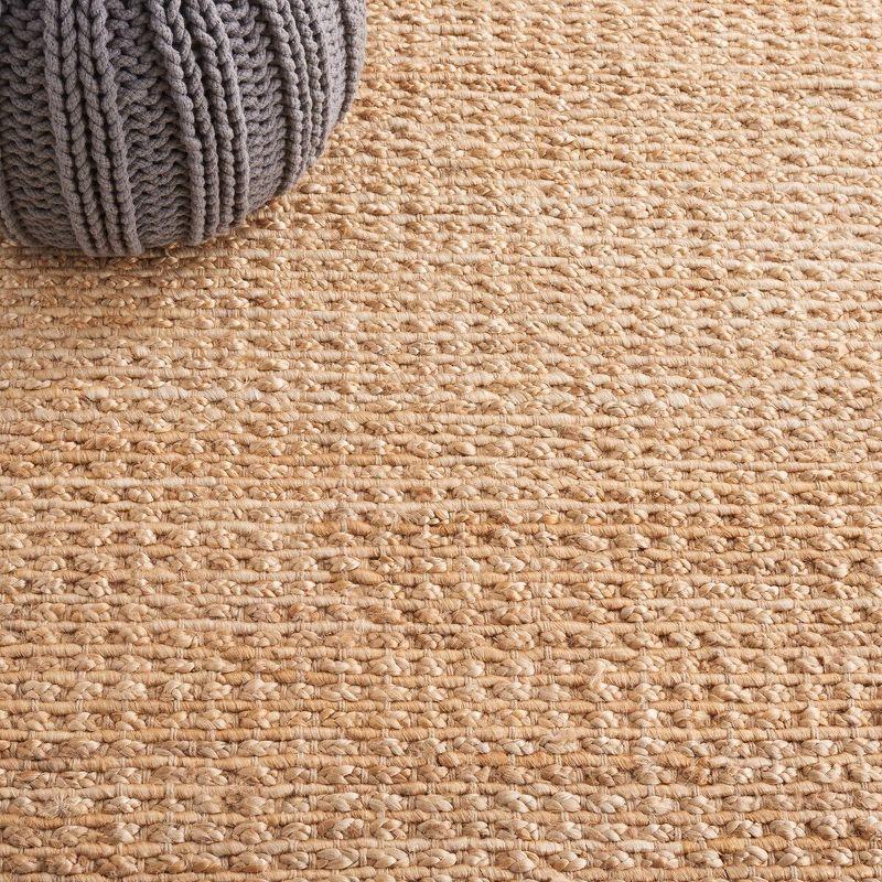 Natural Hand-Woven Jute Area Rug with Fringe, 2'6" x 4'