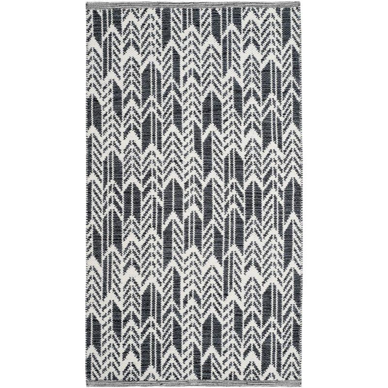 Montauk MTK609 Hand Woven Indoor Accent Rug - Black/Ivory - 2'3"x3'9" - Safavieh