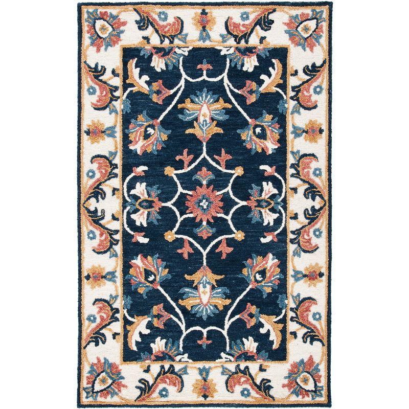 Blossom BLM176 Hand Tufted Area Rug - Blue/Ivory - 3'x5' - Safavieh.