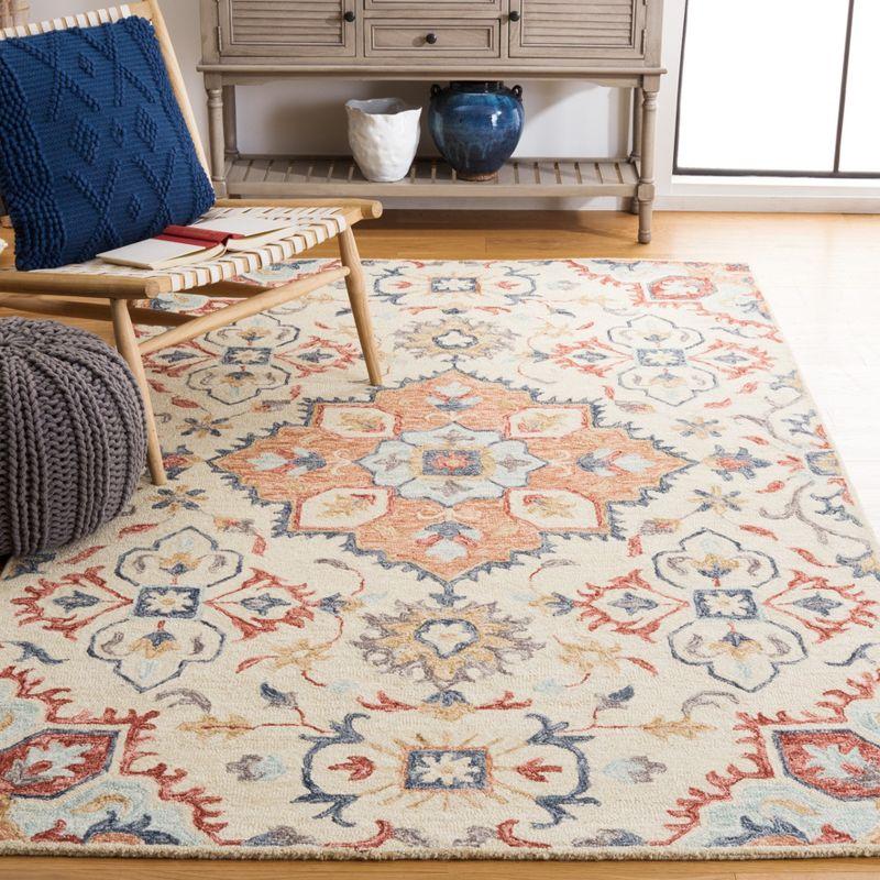 Metro MET354 Hand Tufted Indoor Accent Rug - Beige/Rust - 3'x5' - Safavieh