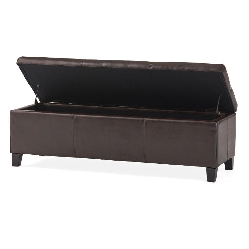 Lucinda Faux Leather Storage Ottoman Bench - Christopher Knight Home