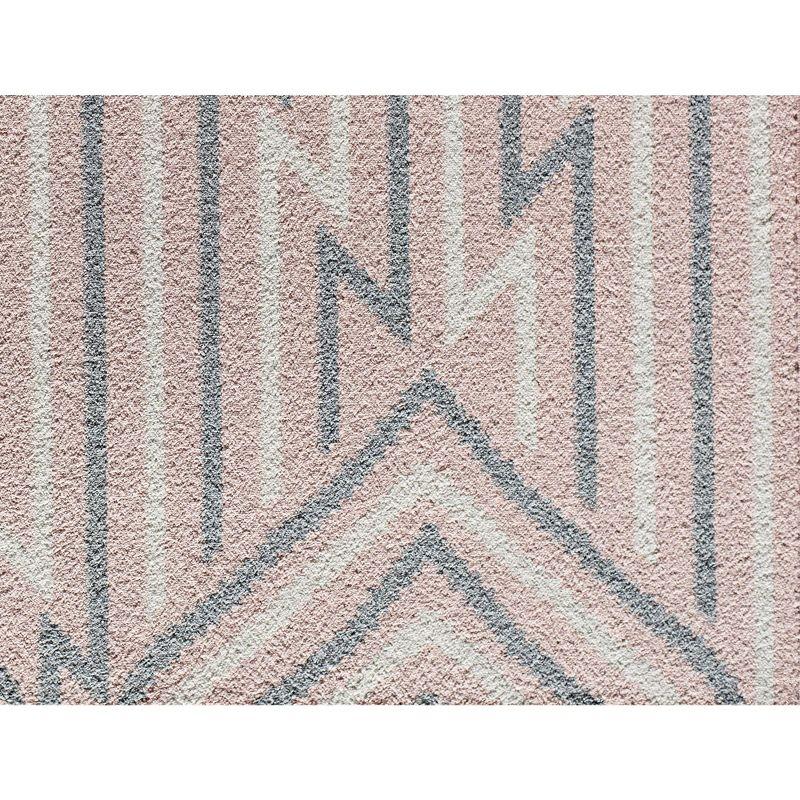 Rugs America Mika MO10A Strawberry Milk Geometric Contemporary Pink Area Rug for Dining Room Rug Neutral Rug Living Room Rug Kitchen, 2'6"x4'