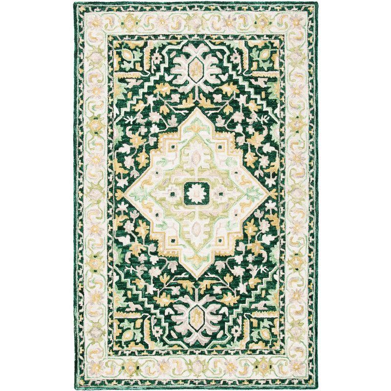 Aspen APN705 Hand Tufted Area Rug - Green/Ivory - 5'x8' - Safavieh.