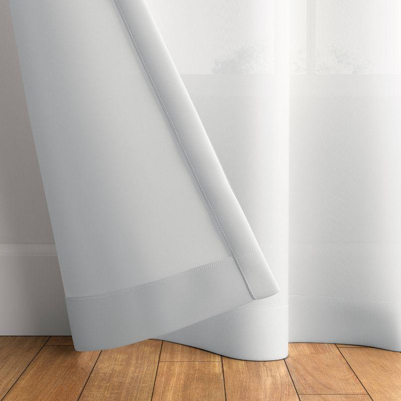 White Sheer Polyester Rod Pocket Window Panel