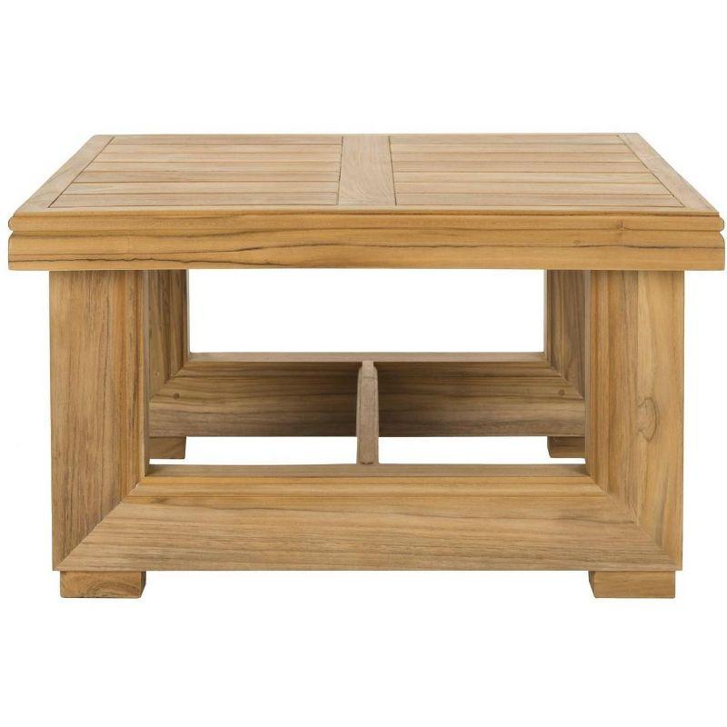 Contemporary Brazilian Teak 24" Square Outdoor End Table