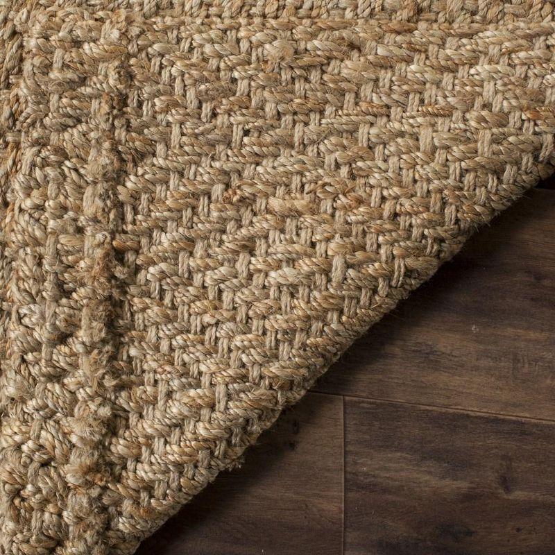 Natural Jute Geometric Flat Woven Runner Rug