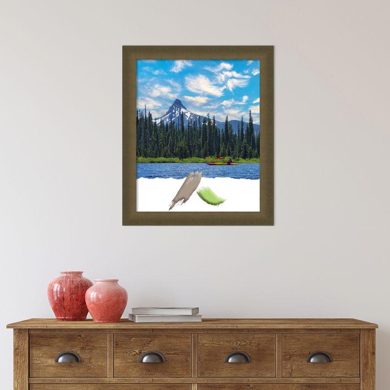 Amanti Art Blaine Light Bronze Narrow Picture Frame Opening Size 18x22 in.