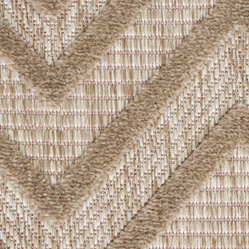 Nourison Versatile 9' x 12' Natural Beige Modern Indoor/Outdoor Rug