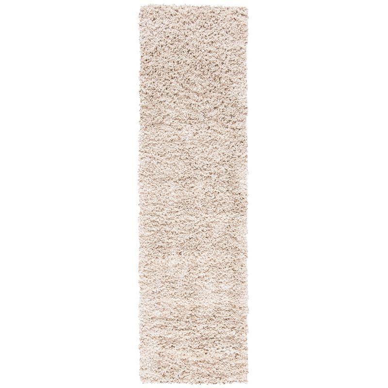 August Shag AUG200 Power Loomed Indoor Runner Rug - Beige - 2'x11' - Safavieh