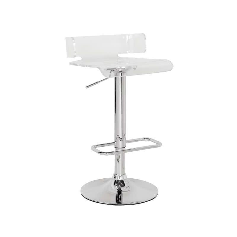 Counter and Barstools Chrome Gray - Acme Furniture: Adjustable, Contemporary Design, Metal Frame