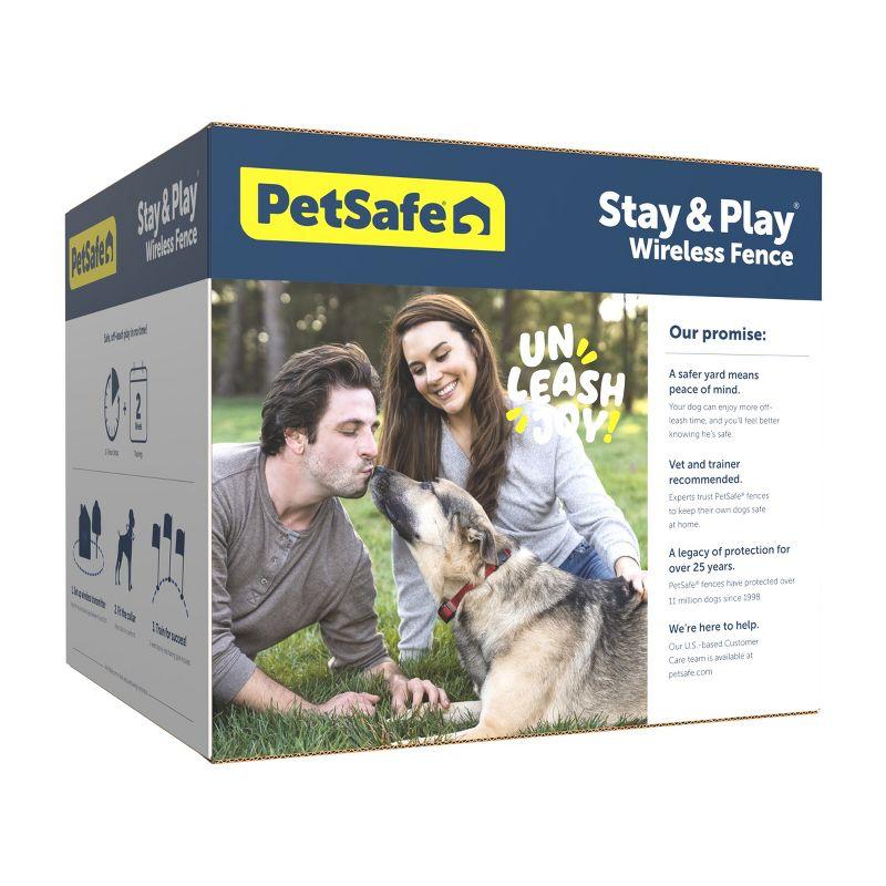 PetSafe Stay and Play Wireless Adjustable Fence for Stubborn Dogs - Black