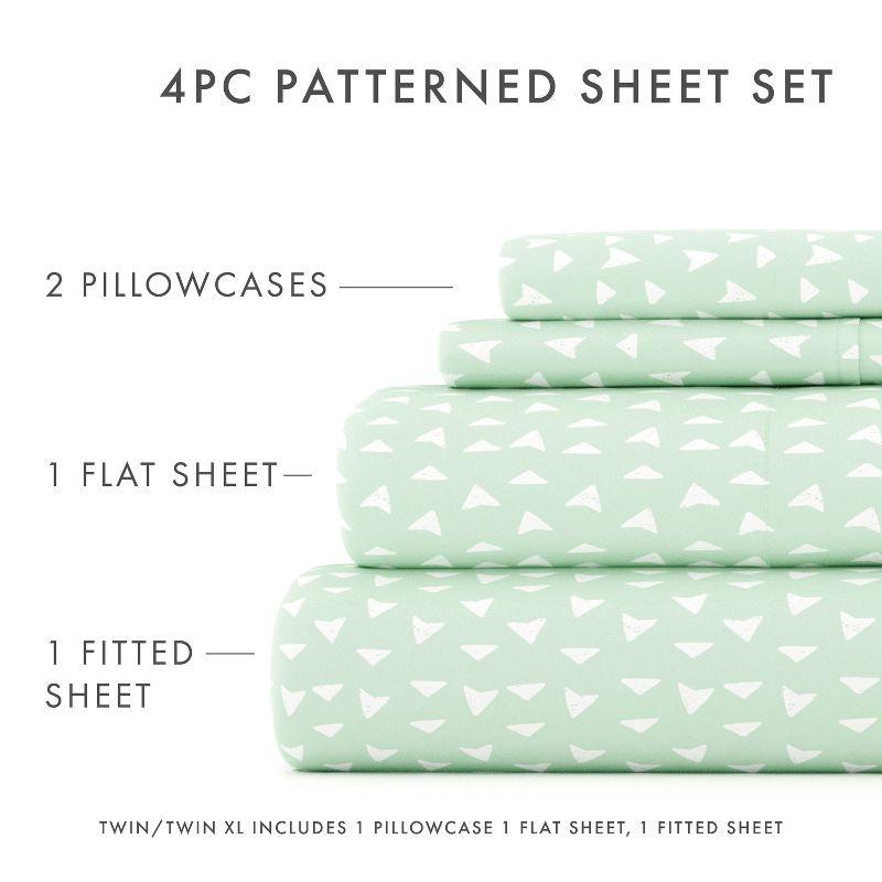 Printed Patterns 4PC Sheet Set - Extra Soft - Becky Cameron, Urban Arrows Jade, Queen