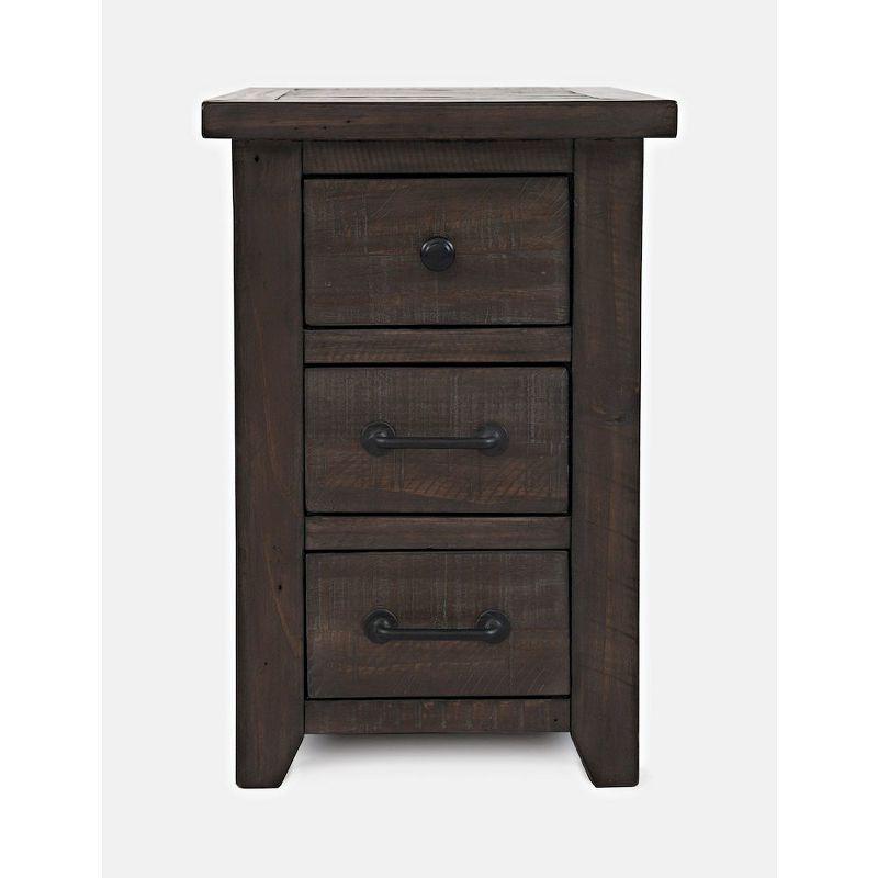 Jofran,Harris USB Charging Side Table- Brown Color