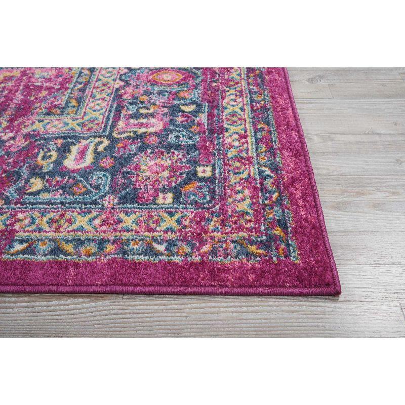 Nourison Passion Medallion Bohemian Indoor Rug Fuchsia 8' x 10'