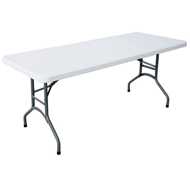 Peakform Multipurpose Banquet Table Lightweight Folding Durable Desk with Secure Base for Indoor and Outdoor Events, 6 Foot, White