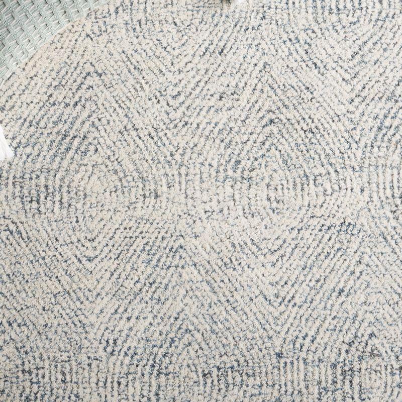 Abstract ABT340 Hand Tufted Indoor Runner Rug - Ivory/Blue - 2'3"x20' - Safavieh