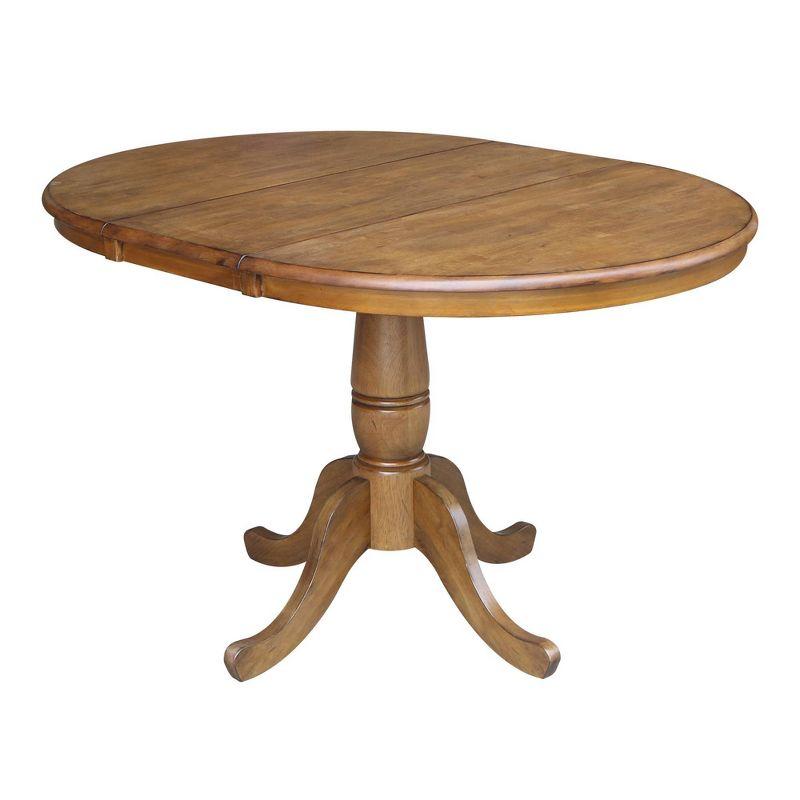 36" Round Dining Table with 12" Leaf - International Concepts