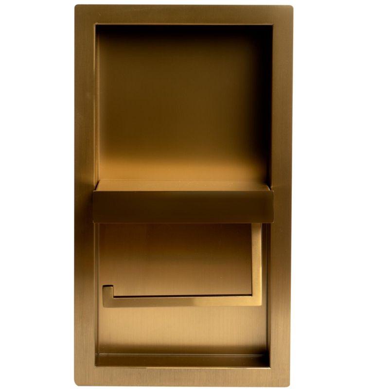 PVD Stainless Steel Recessed Toilet Paper Holder / Bathroom Niche