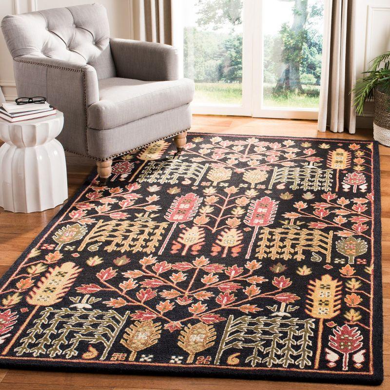 Aspen APN522 Hand Tufted Indoor Area Rug - Black/Red - 6'x9' - Safavieh