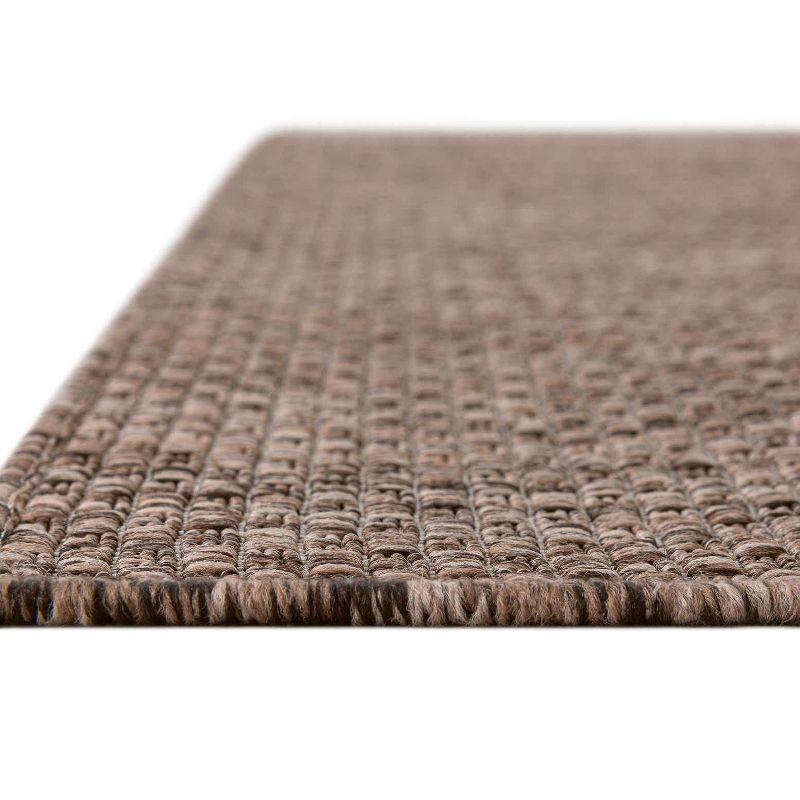 Versatile Light Brown 4' x 6' Synthetic Outdoor Rug