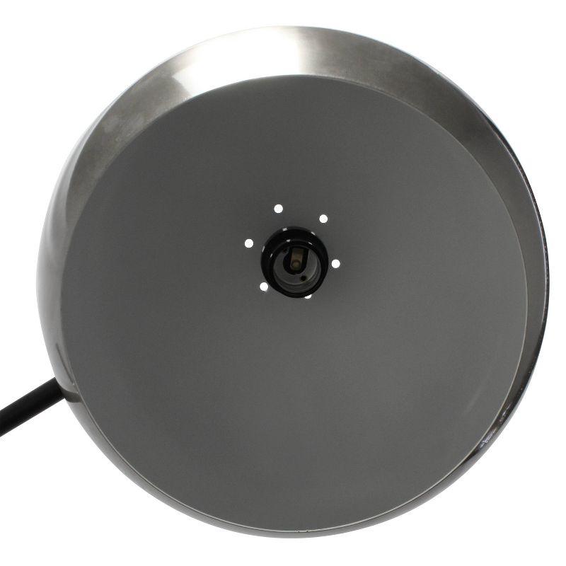 Swivel Floor Lamp with Inner Dome Shade Brushed Nickel - Lalia Home: Adjustable Neck, UL Listed, Metal Body