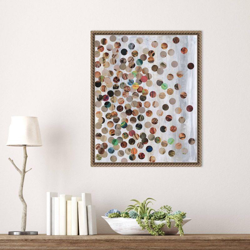 100 Pennies II Abstract Bronze Framed Canvas Print