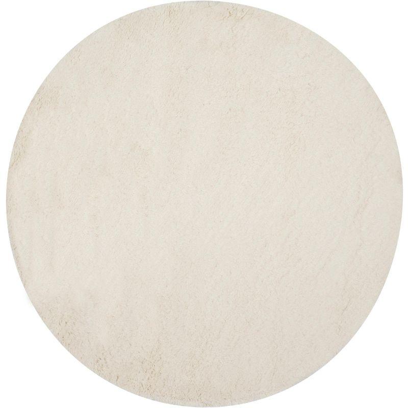 Flokati FLK150 Hand Tufted Indoor Area Rug - Ivory - 6' Round - Safavieh