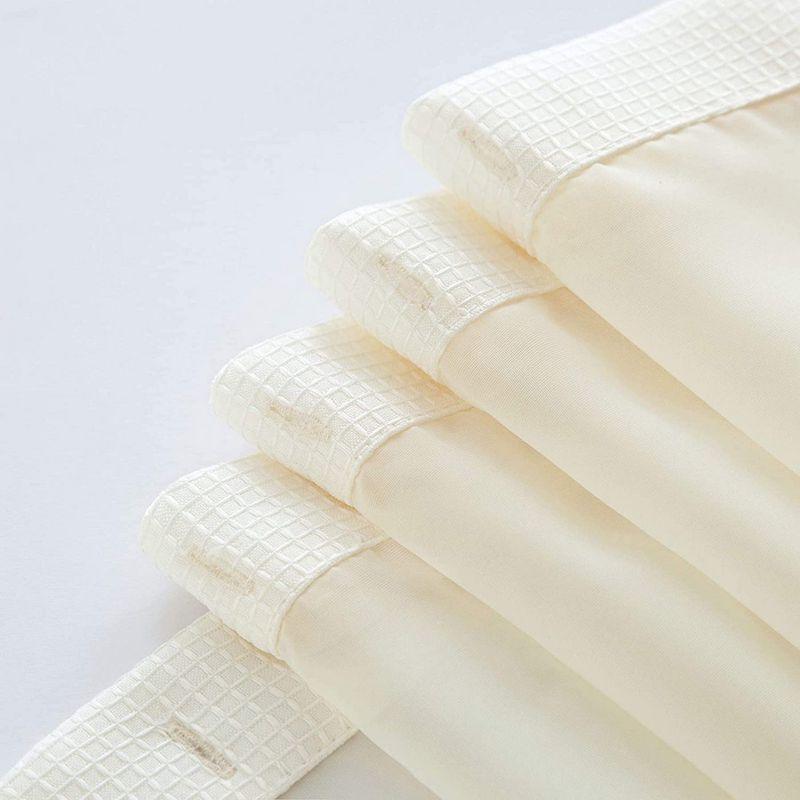Dainty Home Complete Shower Curtain With Detachable Liner - Ivory