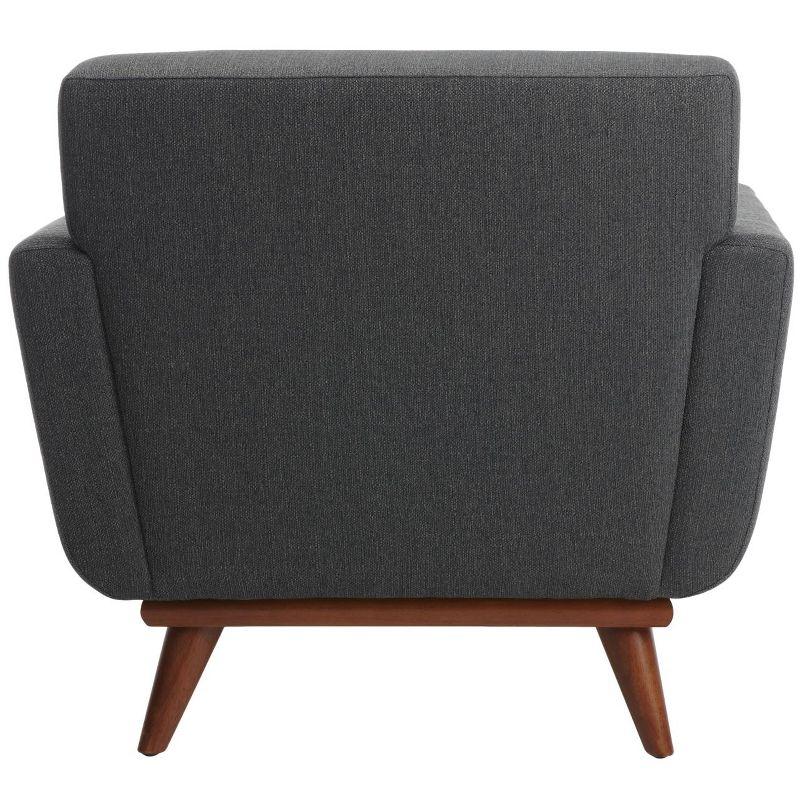 Opal Linen Tufted Arm Chair - SFV4727 - Slate/Grey - Safavieh Couture