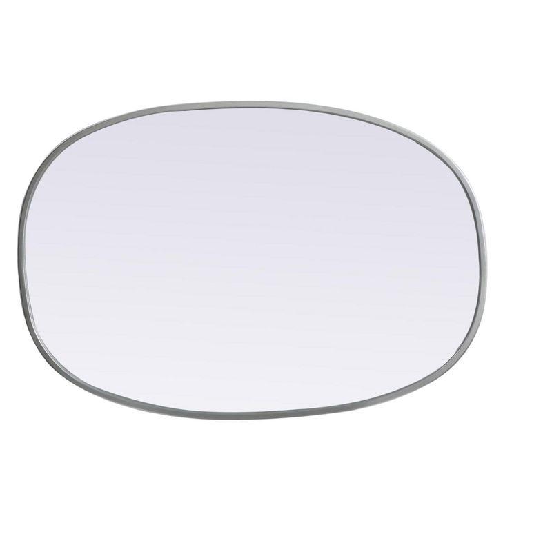Sabine Metal Curved Oval Wall Mirror