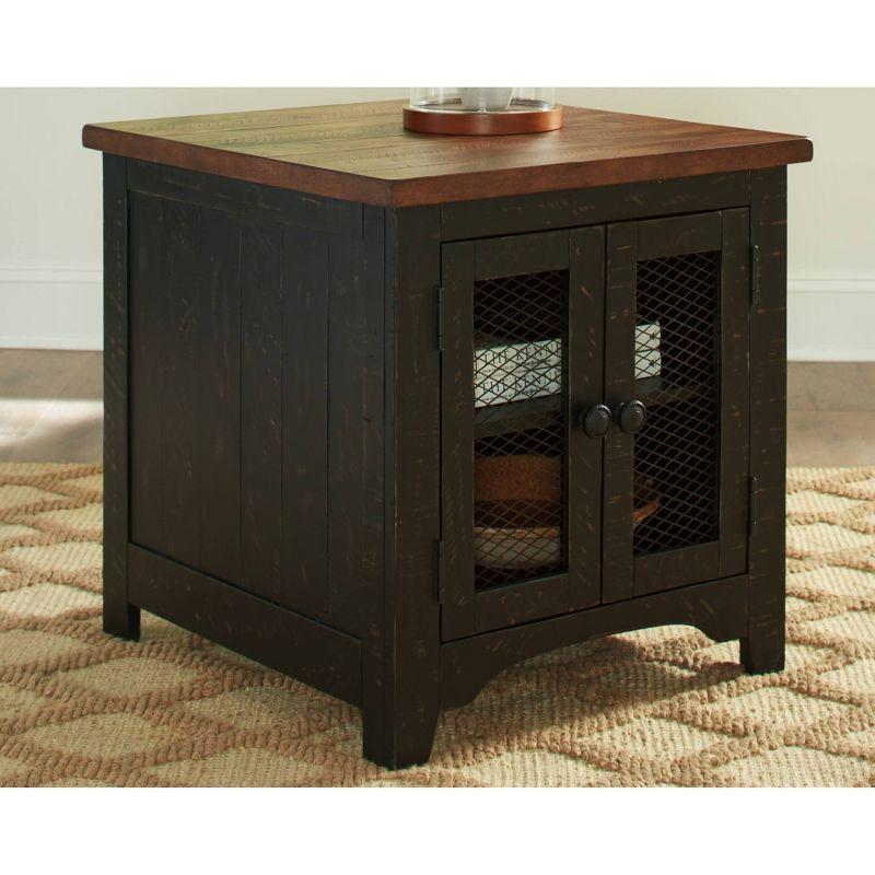 Signature Design By Ashley Valebeck Casual Rectangular End Table Black/Brown