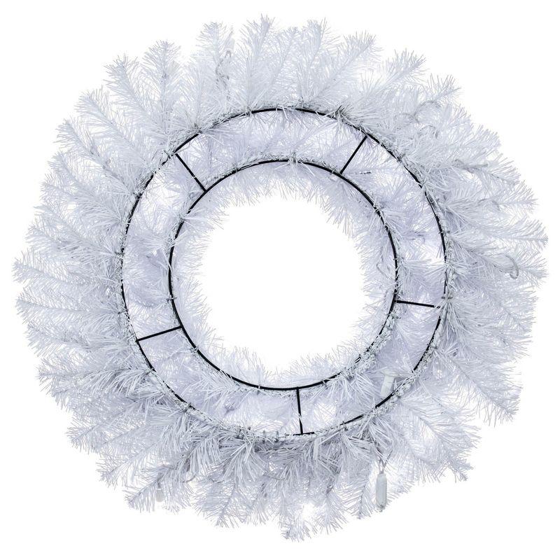 Vickerman Artificial Crystal White Wreath