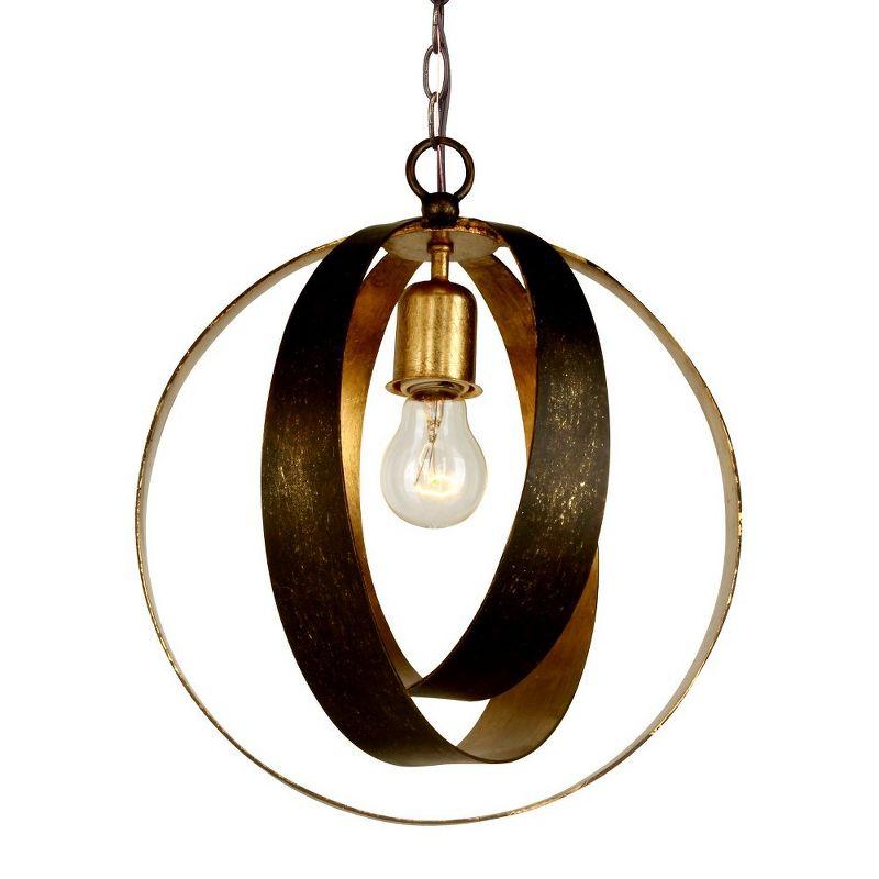 Crystorama Lighting Luna 1 - Light Chandelier in  English Bronze/Antique Gold