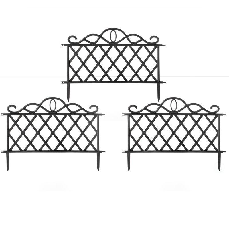 14'' H x 18.75'' W Black Metal Fencing