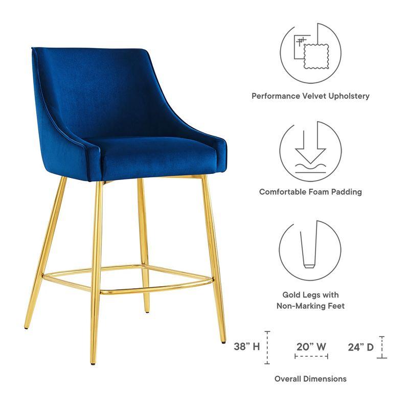Modway Discern Performance Velvet Counter Stool