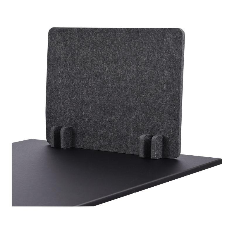 Eco-Friendly Anthracite Gray Acoustic Desk Divider, 28" x 20"