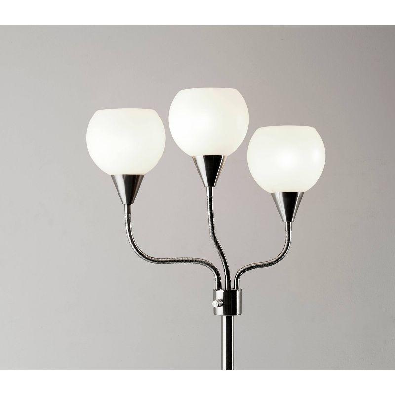 65.5" Phillip 3-Arm Floor Lamp Steel - Adesso: Modern Standing Light, ETL Listed, No Bulb Included