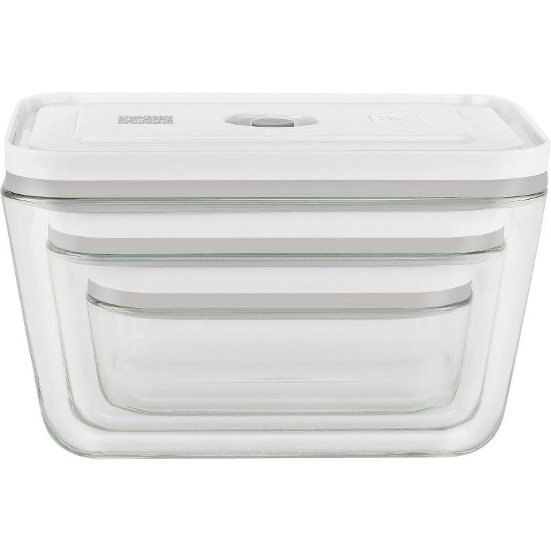 ZWILLING J.A. Henckels ZWILLING Fresh & Save 3-Piece Glass Food Storage Container, Meal Prep Container- Assorted Sizes