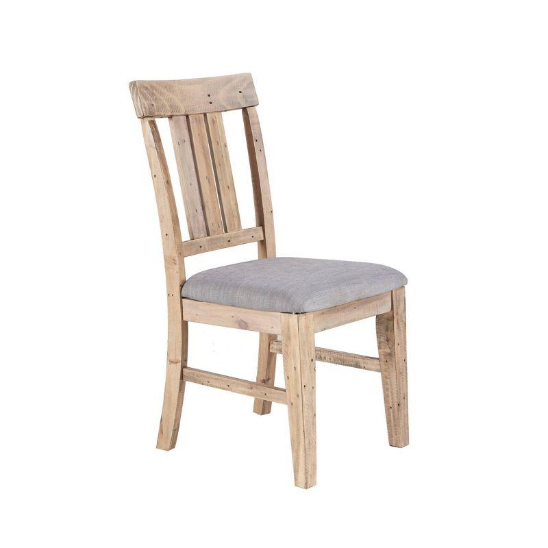 Ink+Ivy Set of 2 Sonoma Dining Side Chair Natural/Gray: Upholstered, Wood Frame, Foam Cushion