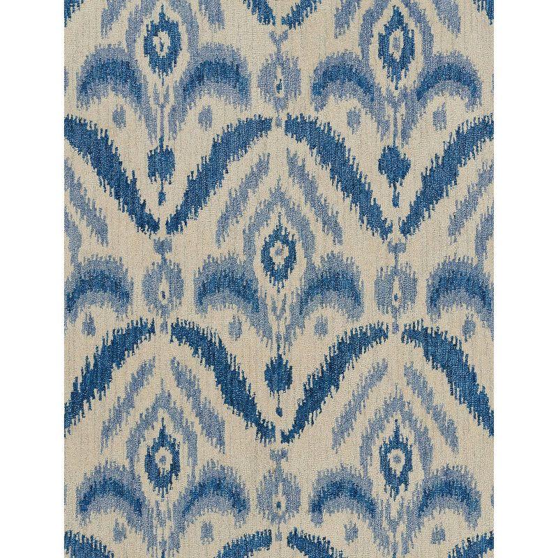 Momeni Leiden Ikat Elisha Handtufted Rug Blue