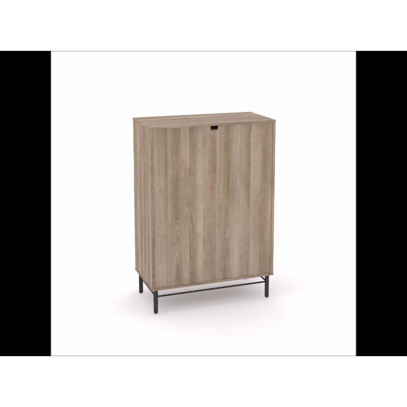 Anda Noor 4 Drawer Chest Sky Oak - Sauder: Modern Storage with Metal Runners & Safety Stops