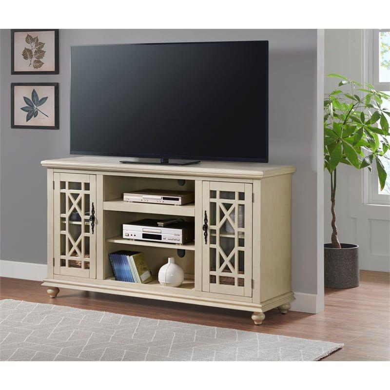 Martin Svensson Home Elegant 2 Door Antique White 63" TV Stand