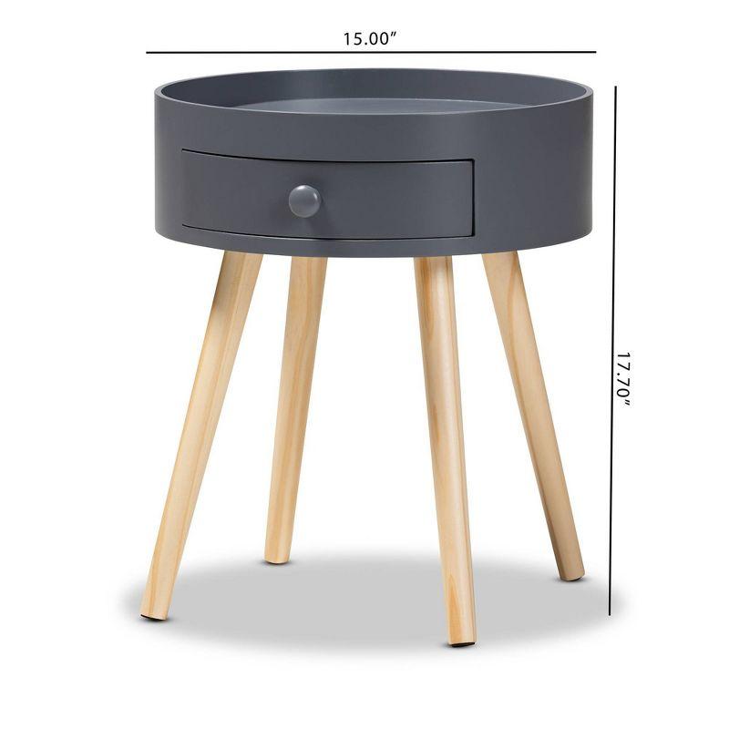 Jessen 1 - Drawer Wood Nightstand - Baxton Studio